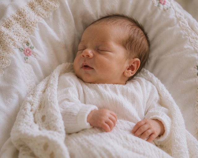 Catherine at three weeks old